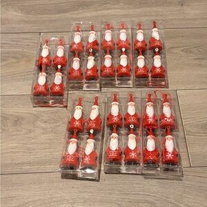 Hallmark Red and White Santa Ornaments